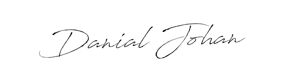 Make a beautiful signature design for name Danial Johan. With this signature (Antro_Vectra) style, you can create a handwritten signature for free. Danial Johan signature style 6 images and pictures png