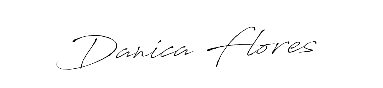 Make a beautiful signature design for name Danica Flores. With this signature (Antro_Vectra) style, you can create a handwritten signature for free. Danica Flores signature style 6 images and pictures png