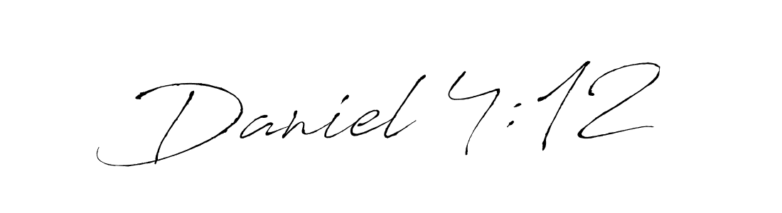 Similarly Antro_Vectra is the best handwritten signature design. Signature creator online .You can use it as an online autograph creator for name Daniel 4:12. Daniel 4:12 signature style 6 images and pictures png