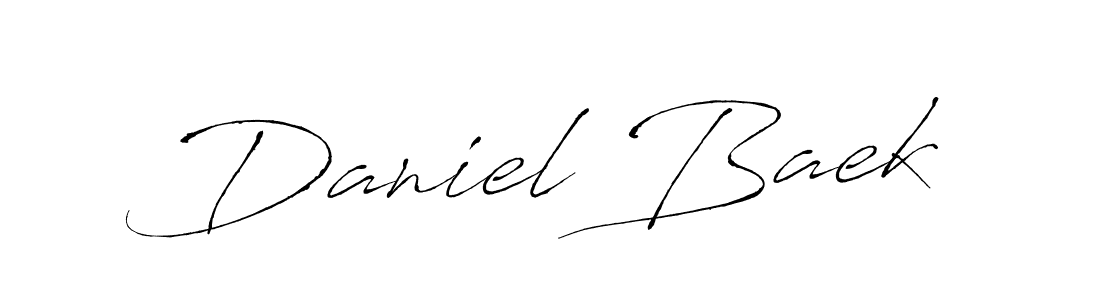 Design your own signature with our free online signature maker. With this signature software, you can create a handwritten (Antro_Vectra) signature for name Daniel Baek. Daniel Baek signature style 6 images and pictures png