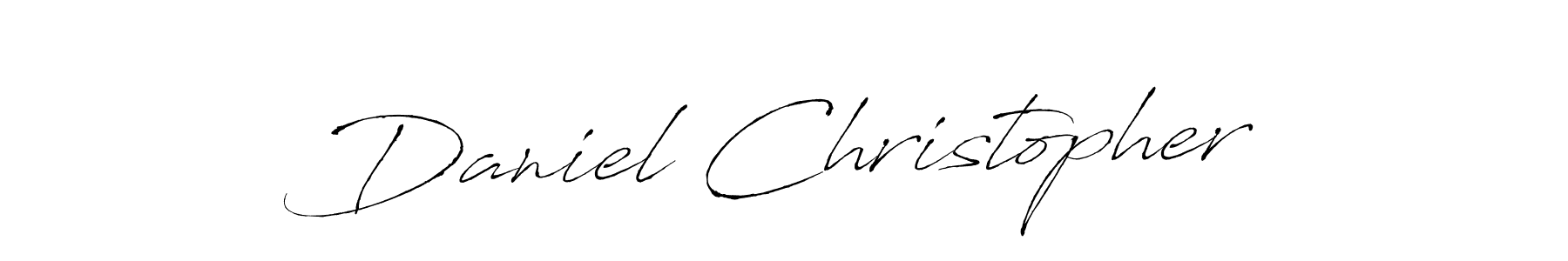 How to make Daniel Christopher name signature. Use Antro_Vectra style for creating short signs online. This is the latest handwritten sign. Daniel Christopher signature style 6 images and pictures png