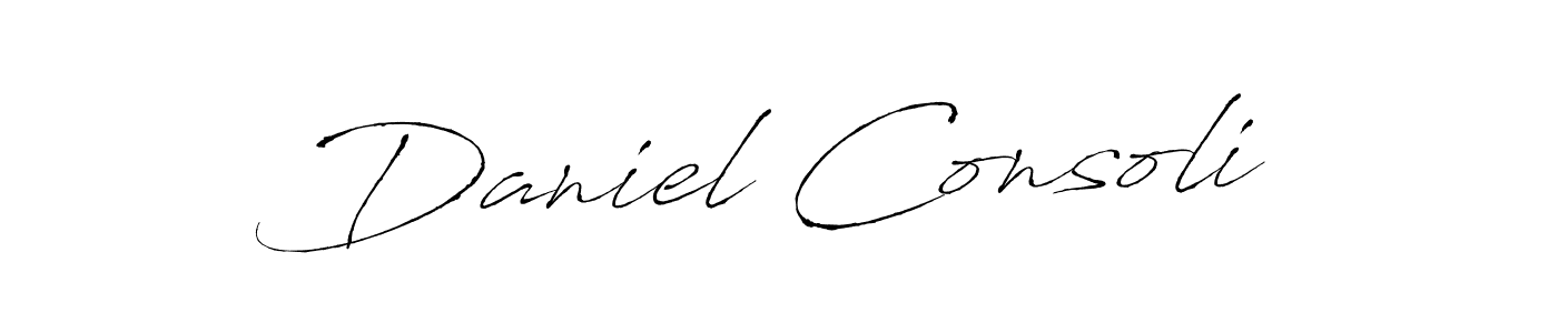 Daniel Consoli stylish signature style. Best Handwritten Sign (Antro_Vectra) for my name. Handwritten Signature Collection Ideas for my name Daniel Consoli. Daniel Consoli signature style 6 images and pictures png
