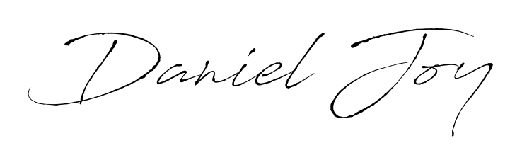 Designed for modern professionals: Daniel Joy name signature crafted with Antro_Vectra script. Ready for digital PDF workflows. Daniel Joy signature style 6 images and pictures png