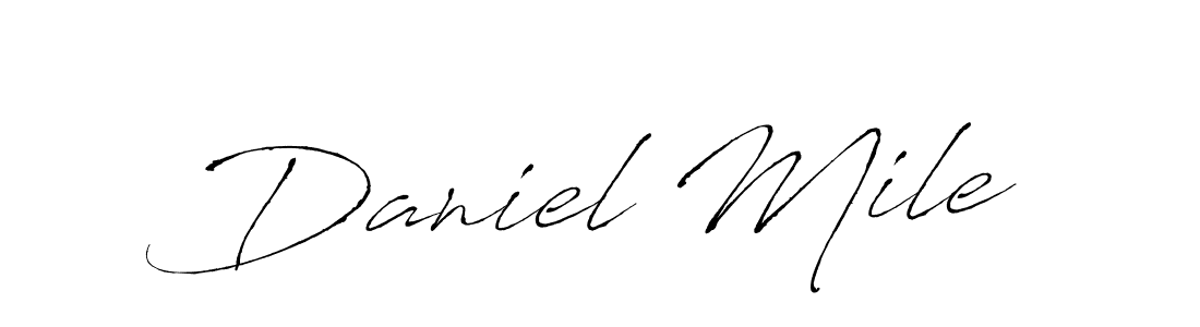 Antro_Vectra is a professional signature style that is perfect for those who want to add a touch of class to their signature. It is also a great choice for those who want to make their signature more unique. Get Daniel Mile name to fancy signature for free. Daniel Mile signature style 6 images and pictures png