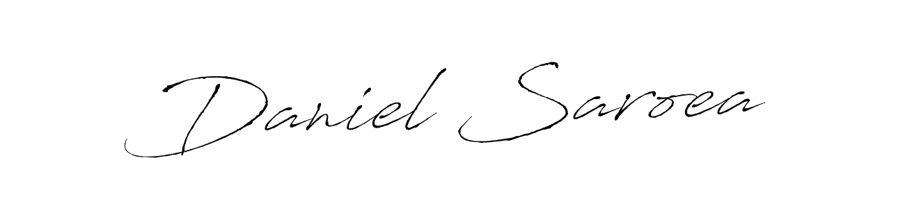 How to make Daniel Saroea name signature. Use Antro_Vectra style for creating short signs online. This is the latest handwritten sign. Daniel Saroea signature style 6 images and pictures png