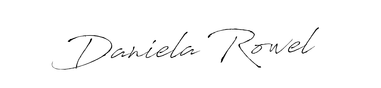 Make a beautiful signature design for name Daniela Rowel. With this signature (Antro_Vectra) style, you can create a handwritten signature for free. Daniela Rowel signature style 6 images and pictures png