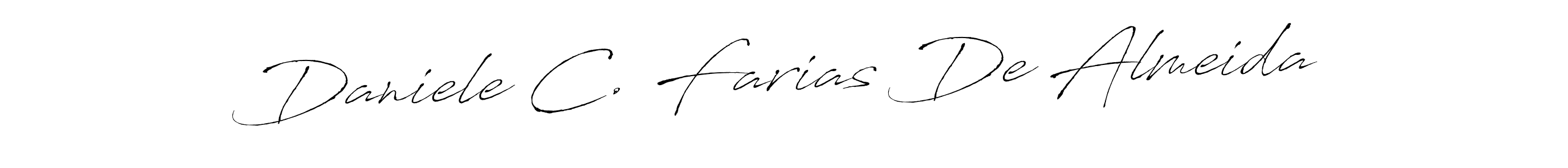 Daniele C. Farias De Almeida stylish signature style. Best Handwritten Sign (Antro_Vectra) for my name. Handwritten Signature Collection Ideas for my name Daniele C. Farias De Almeida. Daniele C. Farias De Almeida signature style 6 images and pictures png