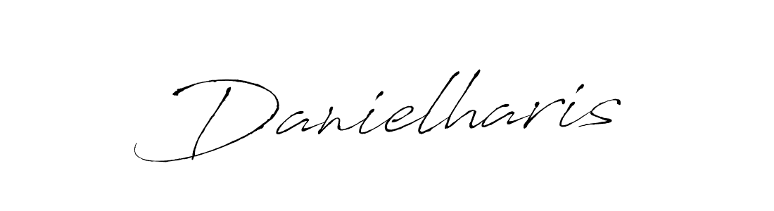 The best way (Antro_Vectra) to make a short signature is to pick only two or three words in your name. The name Danielharis include a total of six letters. For converting this name. Danielharis signature style 6 images and pictures png