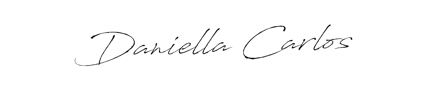 Design your own signature with our free online signature maker. With this signature software, you can create a handwritten (Antro_Vectra) signature for name Daniella Carlos. Daniella Carlos signature style 6 images and pictures png