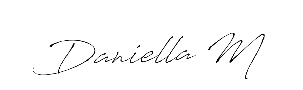 You should practise on your own different ways (Antro_Vectra) to write your name (Daniella M) in signature. don't let someone else do it for you. Daniella M signature style 6 images and pictures png