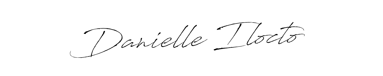 How to make Danielle Ilocto name signature. Use Antro_Vectra style for creating short signs online. This is the latest handwritten sign. Danielle Ilocto signature style 6 images and pictures png