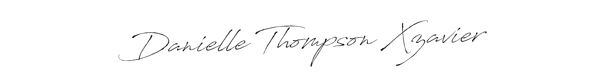 The best way (Antro_Vectra) to make a short signature is to pick only two or three words in your name. The name Danielle Thompson Xzavier include a total of six letters. For converting this name. Danielle Thompson Xzavier signature style 6 images and pictures png