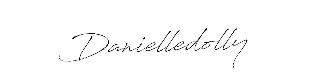 Make a beautiful signature design for name Danielledolly. With this signature (Antro_Vectra) style, you can create a handwritten signature for free. Danielledolly signature style 6 images and pictures png