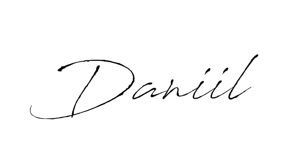 Make a beautiful signature design for name Daniil. With this signature (Antro_Vectra) style, you can create a handwritten signature for free. Daniil signature style 6 images and pictures png