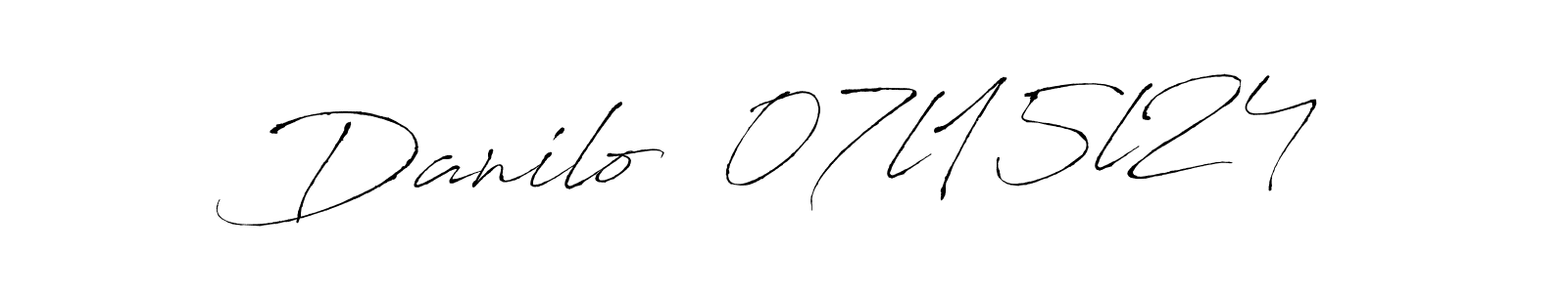 How to make Danilo  07l15l24 name signature. Use Antro_Vectra style for creating short signs online. This is the latest handwritten sign. Danilo  07l15l24 signature style 6 images and pictures png