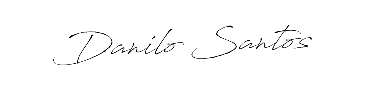 Design your own signature with our free online signature maker. With this signature software, you can create a handwritten (Antro_Vectra) signature for name Danilo Santos. Danilo Santos signature style 6 images and pictures png