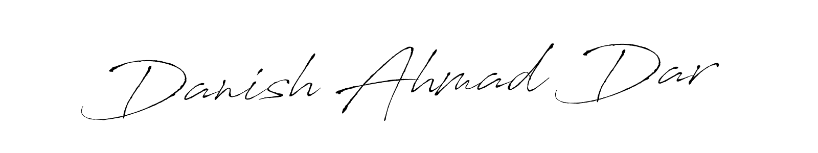 Design your own signature with our free online signature maker. With this signature software, you can create a handwritten (Antro_Vectra) signature for name Danish Ahmad Dar. Danish Ahmad Dar signature style 6 images and pictures png