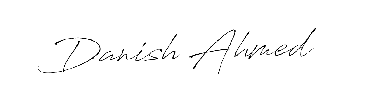 Make a beautiful signature design for name Danish Ahmed. With this signature (Antro_Vectra) style, you can create a handwritten signature for free. Danish Ahmed signature style 6 images and pictures png