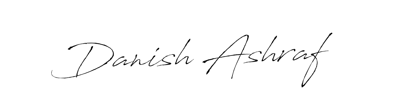 Make a beautiful signature design for name Danish Ashraf. With this signature (Antro_Vectra) style, you can create a handwritten signature for free. Danish Ashraf signature style 6 images and pictures png