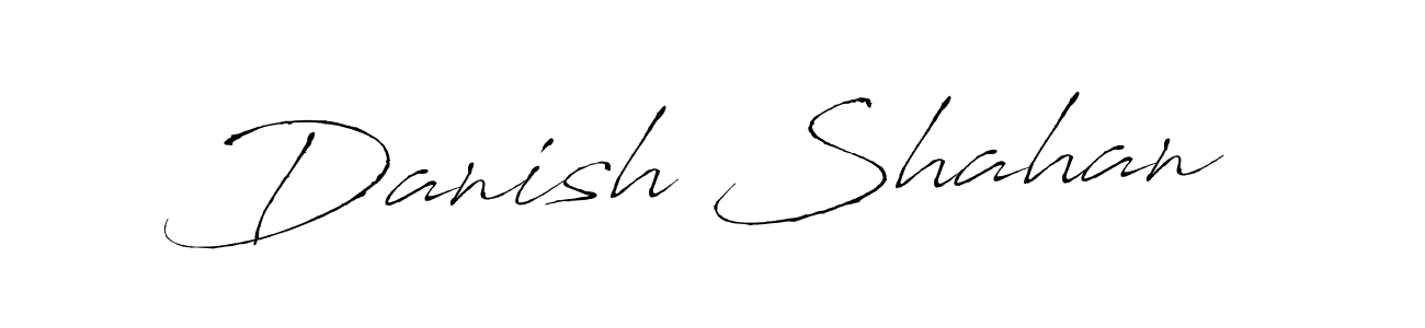 Use a signature maker to create a handwritten signature online. With this signature software, you can design (Antro_Vectra) your own signature for name Danish Shahan. Danish Shahan signature style 6 images and pictures png