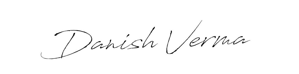 Design your own signature with our free online signature maker. With this signature software, you can create a handwritten (Antro_Vectra) signature for name Danish Verma. Danish Verma signature style 6 images and pictures png