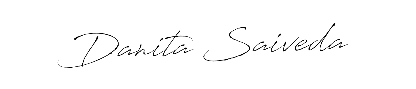 How to make Danita Saiveda name signature. Use Antro_Vectra style for creating short signs online. This is the latest handwritten sign. Danita Saiveda signature style 6 images and pictures png