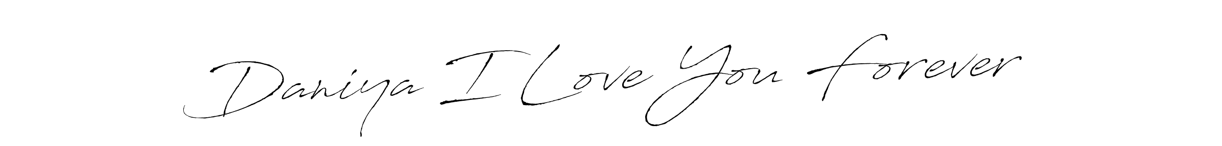 Also You can easily find your signature by using the search form. We will create Daniya I Love You Forever name handwritten signature images for you free of cost using Antro_Vectra sign style. Daniya I Love You Forever signature style 6 images and pictures png