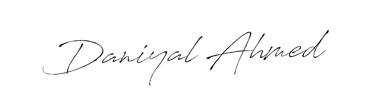 The best way (Antro_Vectra) to make a short signature is to pick only two or three words in your name. The name Daniyal Ahmed include a total of six letters. For converting this name. Daniyal Ahmed signature style 6 images and pictures png