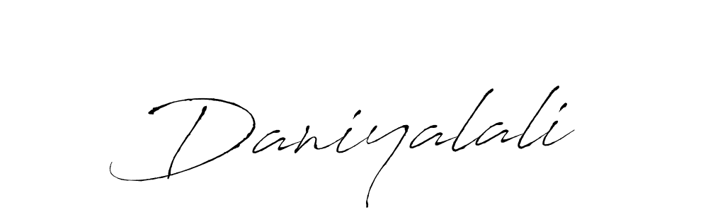 Use a signature maker to create a handwritten signature online. With this signature software, you can design (Antro_Vectra) your own signature for name Daniyalali. Daniyalali signature style 6 images and pictures png