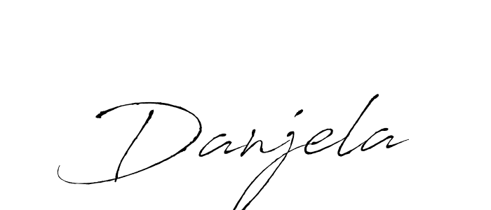 Make a beautiful signature design for name Danjela. With this signature (Antro_Vectra) style, you can create a handwritten signature for free. Danjela signature style 6 images and pictures png