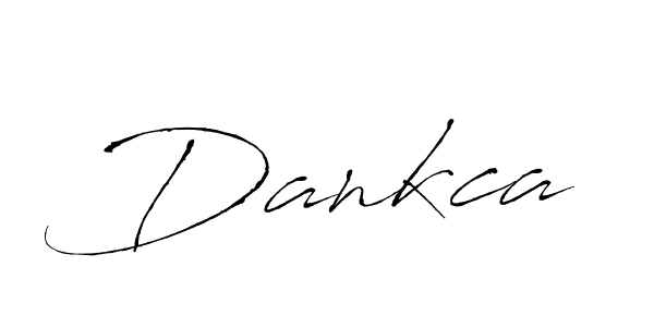 Use a signature maker to create a handwritten signature online. With this signature software, you can design (Antro_Vectra) your own signature for name Dankca. Dankca signature style 6 images and pictures png