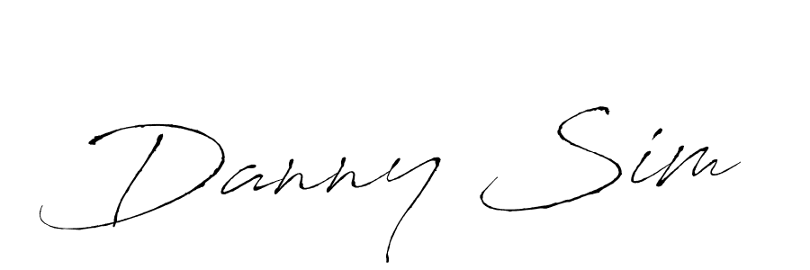 Design your own signature with our free online signature maker. With this signature software, you can create a handwritten (Antro_Vectra) signature for name Danny Sim. Danny Sim signature style 6 images and pictures png