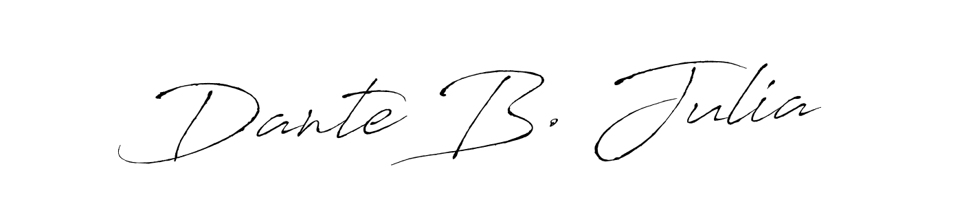 Make a beautiful signature design for name Dante B. Julia. With this signature (Antro_Vectra) style, you can create a handwritten signature for free. Dante B. Julia signature style 6 images and pictures png