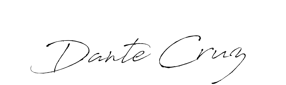 How to make Dante Cruz name signature. Use Antro_Vectra style for creating short signs online. This is the latest handwritten sign. Dante Cruz signature style 6 images and pictures png