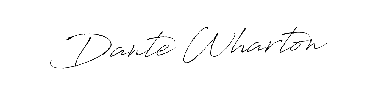 How to make Dante Wharton name signature. Use Antro_Vectra style for creating short signs online. This is the latest handwritten sign. Dante Wharton signature style 6 images and pictures png