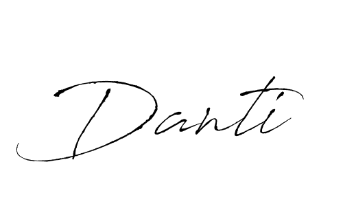 Design your own signature with our free online signature maker. With this signature software, you can create a handwritten (Antro_Vectra) signature for name Danti. Danti signature style 6 images and pictures png