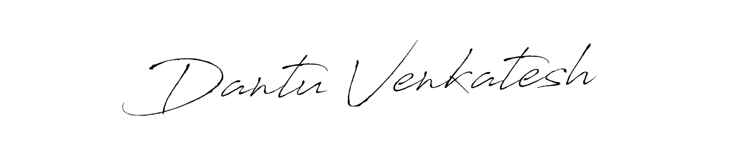 How to make Dantu Venkatesh name signature. Use Antro_Vectra style for creating short signs online. This is the latest handwritten sign. Dantu Venkatesh signature style 6 images and pictures png