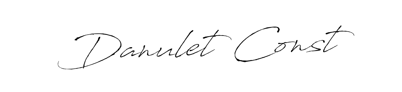 if you are searching for the best signature style for your name Danulet Const. so please give up your signature search. here we have designed multiple signature styles  using Antro_Vectra. Danulet Const signature style 6 images and pictures png