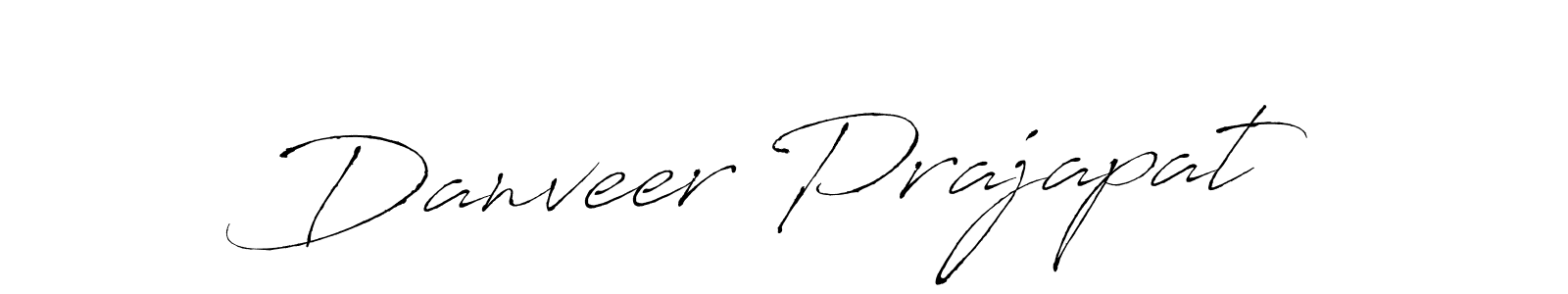 Create a beautiful signature design for name Danveer Prajapat. With this signature (Antro_Vectra) fonts, you can make a handwritten signature for free. Danveer Prajapat signature style 6 images and pictures png