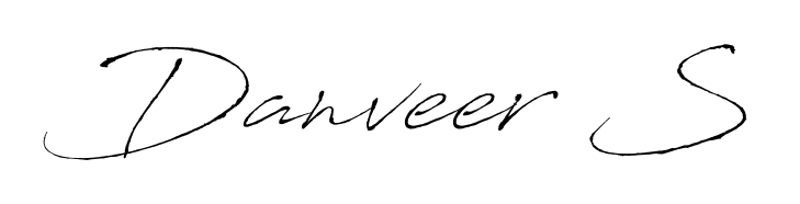 Stand out with a creative autograph for Danveer S. The Antro_Vectra styling blends modern aesthetics with classic signature flourishes. Danveer S signature style 6 images and pictures png
