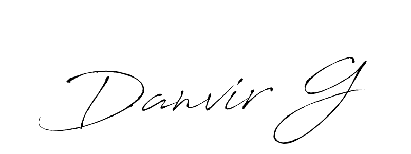 Create a beautiful signature design for name Danvir G. With this signature (Antro_Vectra) fonts, you can make a handwritten signature for free. Danvir G signature style 6 images and pictures png
