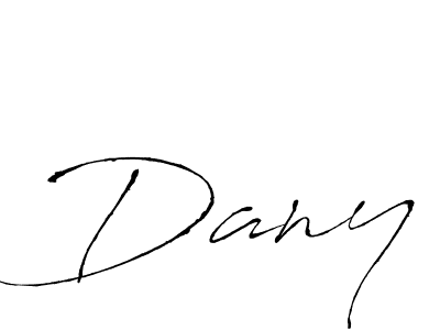 Use a signature maker to create a handwritten signature online. With this signature software, you can design (Antro_Vectra) your own signature for name Dany. Dany signature style 6 images and pictures png