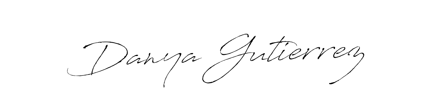 Antro_Vectra is a professional signature style that is perfect for those who want to add a touch of class to their signature. It is also a great choice for those who want to make their signature more unique. Get Danya Gutierrez name to fancy signature for free. Danya Gutierrez signature style 6 images and pictures png