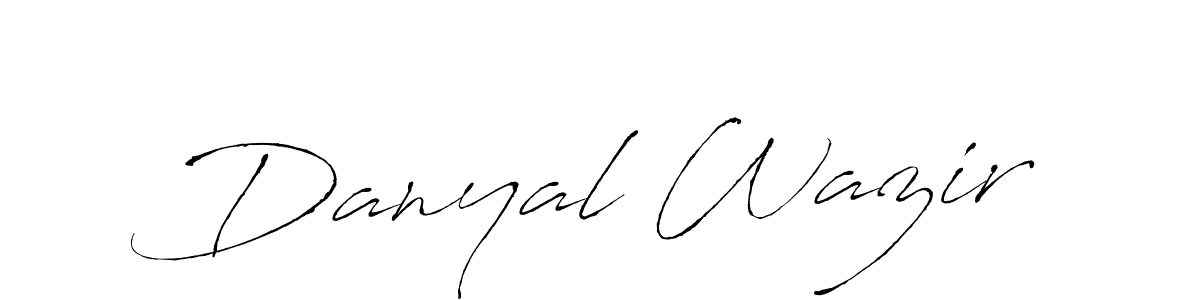 Make a beautiful signature design for name Danyal Wazir. With this signature (Antro_Vectra) style, you can create a handwritten signature for free. Danyal Wazir signature style 6 images and pictures png