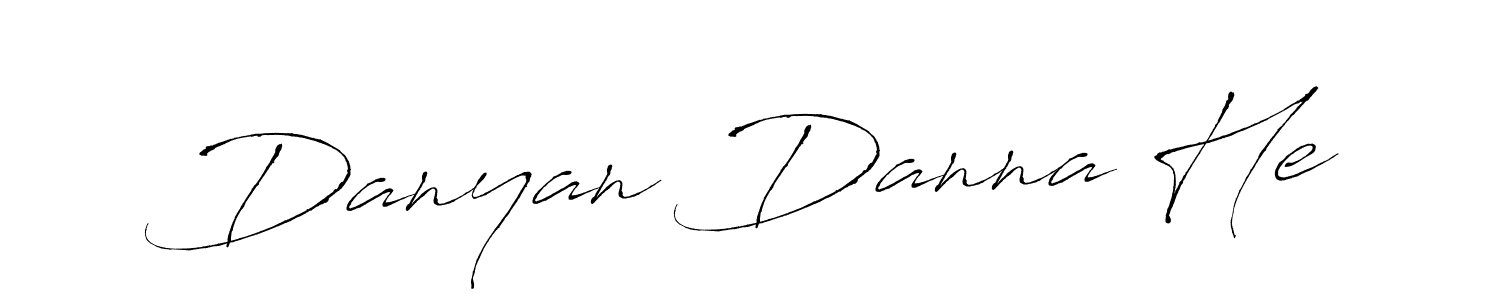 How to make Danyan Danna He signature? Antro_Vectra is a professional autograph style. Create handwritten signature for Danyan Danna He name. Danyan Danna He signature style 6 images and pictures png