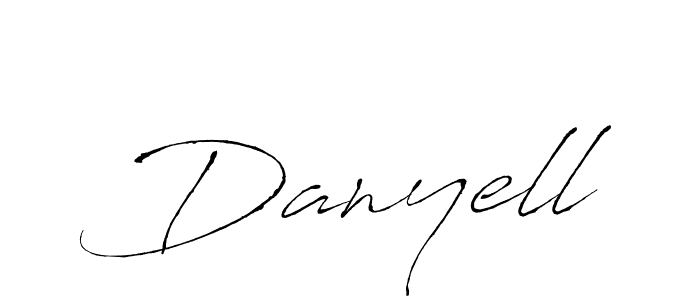 Danyell stylish signature style. Best Handwritten Sign (Antro_Vectra) for my name. Handwritten Signature Collection Ideas for my name Danyell. Danyell signature style 6 images and pictures png