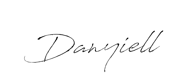 You should practise on your own different ways (Antro_Vectra) to write your name (Danyiell) in signature. don't let someone else do it for you. Danyiell signature style 6 images and pictures png