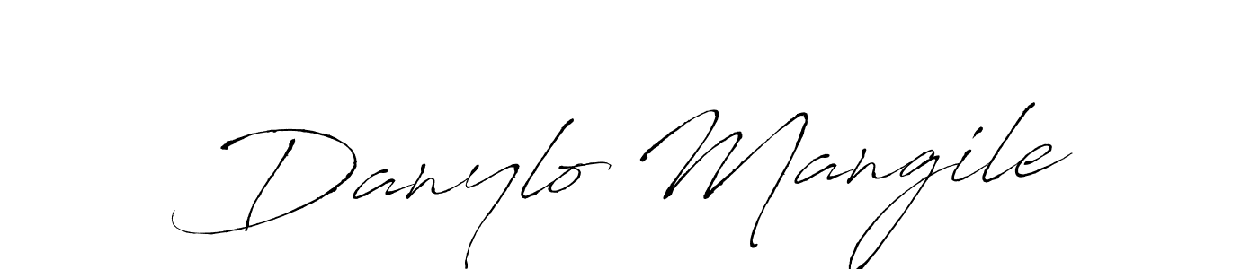 How to make Danylo Mangile signature? Antro_Vectra is a professional autograph style. Create handwritten signature for Danylo Mangile name. Danylo Mangile signature style 6 images and pictures png