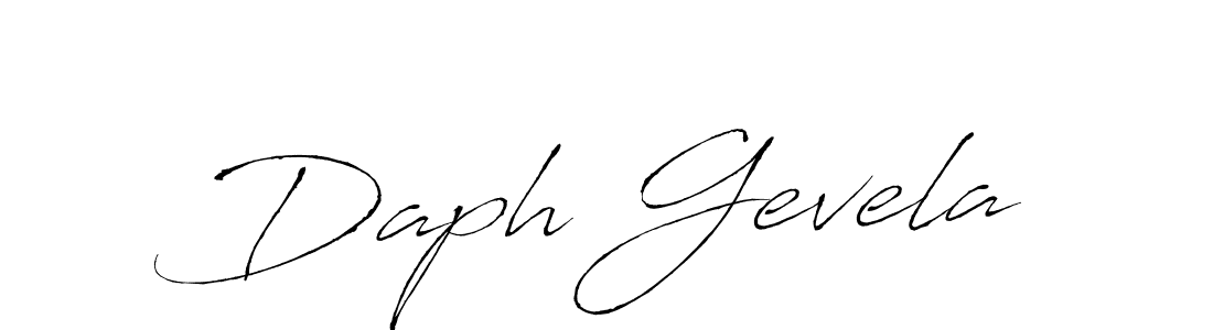 How to make Daph Gevela name signature. Use Antro_Vectra style for creating short signs online. This is the latest handwritten sign. Daph Gevela signature style 6 images and pictures png