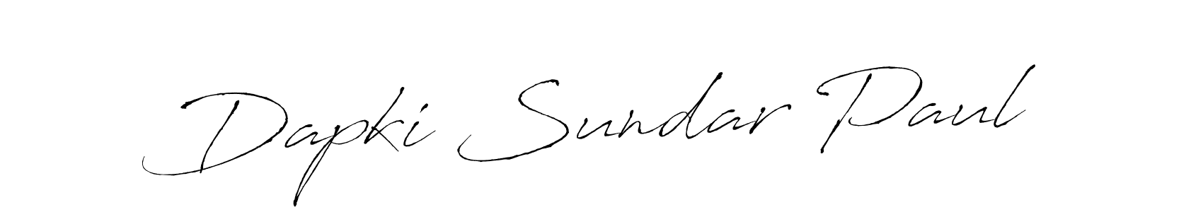How to make Dapki Sundar Paul name signature. Use Antro_Vectra style for creating short signs online. This is the latest handwritten sign. Dapki Sundar Paul signature style 6 images and pictures png